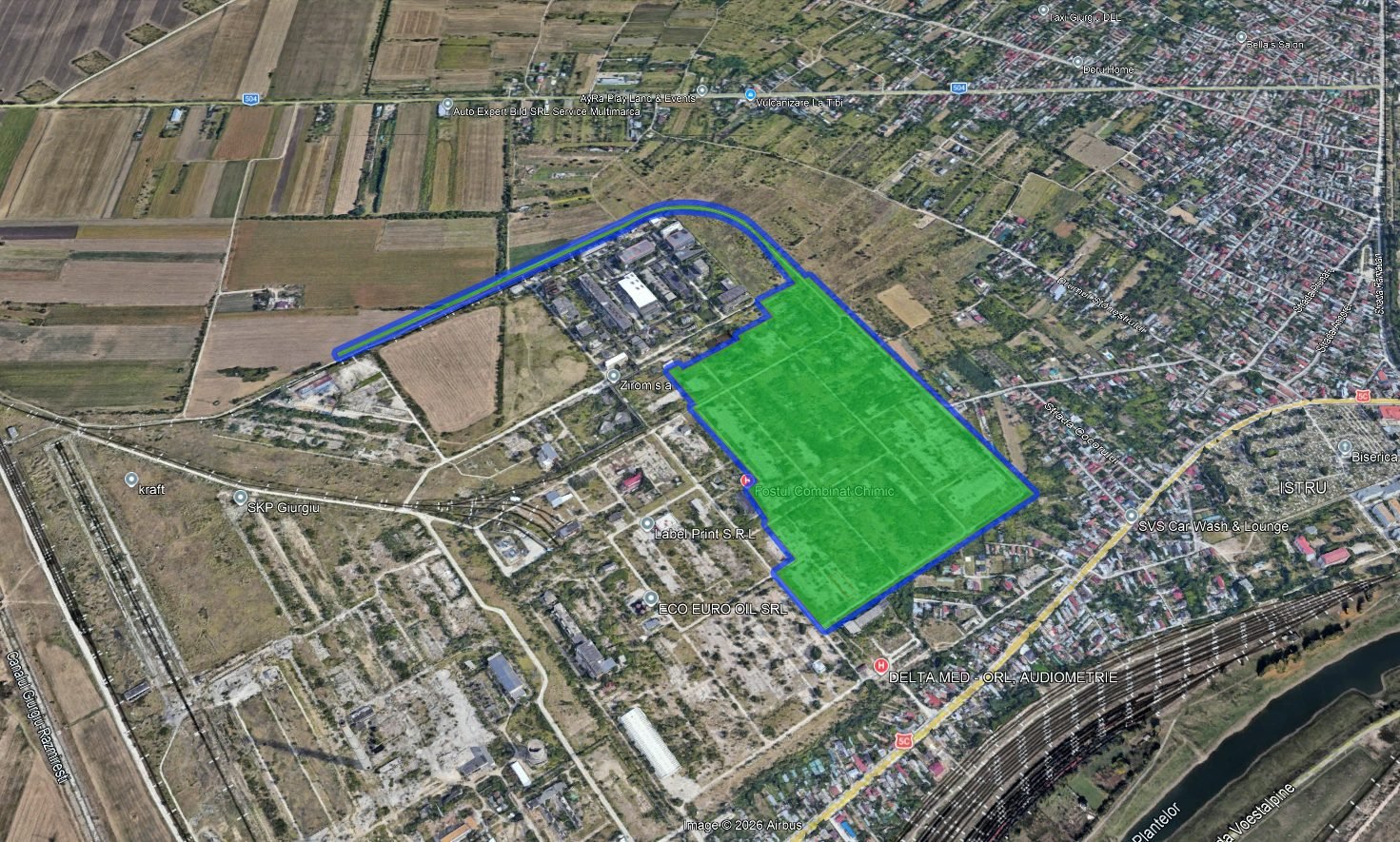 Teren intravilan strategic pentru parc logistic/industrial, Giurgiu, 23 EUR/mp