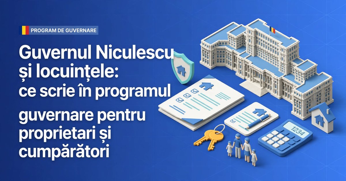 Guvernul Niculescu și locuințele: ce scrie în programul de guvernare pentru proprietari și cumpărători