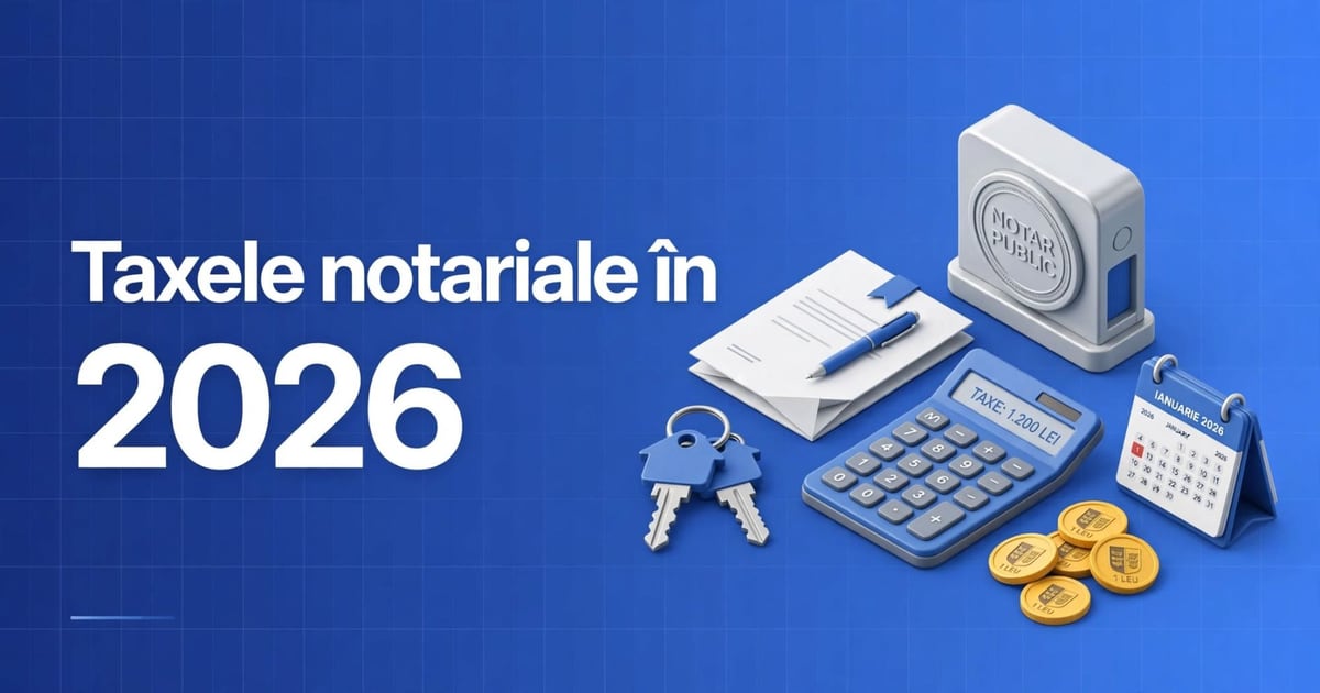 Taxele notariale în 2026: cât plătești la vânzarea unui apartament